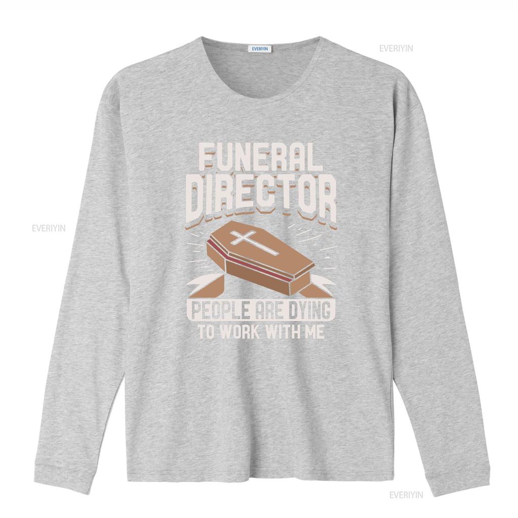 T-shirt de directeur de pompes funèbres Thanatopracteur Travail en chambre funéraire Avec moi vintage Lavé homme Légèrement étiré vêtements de créateur