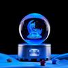 Unicorn Night Light Crystal Ball Ornament - Creative Gift for Festivals & Boyfriend Display Stand