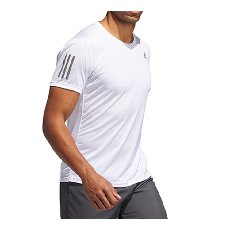 adidas T Shirts Men's White Crew Neck Moderate Straight Fit EK2855