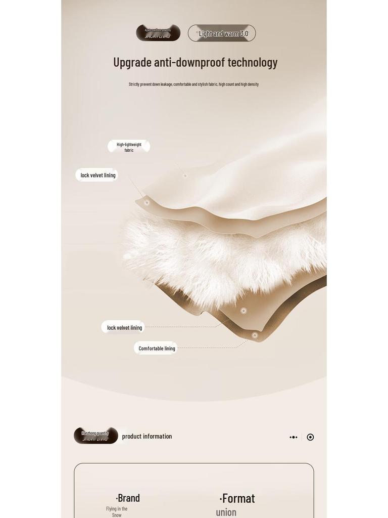 Snowflying Women's Detachable Hooded Lightweight Duck Down Jacket