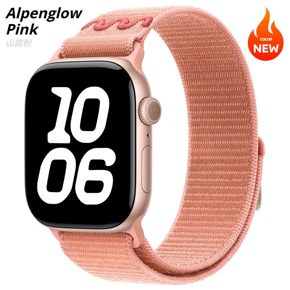 Nylon-Schlaufe für Apple Watch Armband 45mm 44mm 46mm 40mm 41mm 38mm 42mm Correa Armband iWatch Serie 11 10 6 Se 7 8 9 Ultra 3 2 49mm