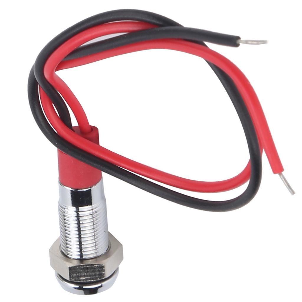 LED Metal Indicator 6mm Waterproof Signal Lamp for Car Truck Boat with Wire 6V