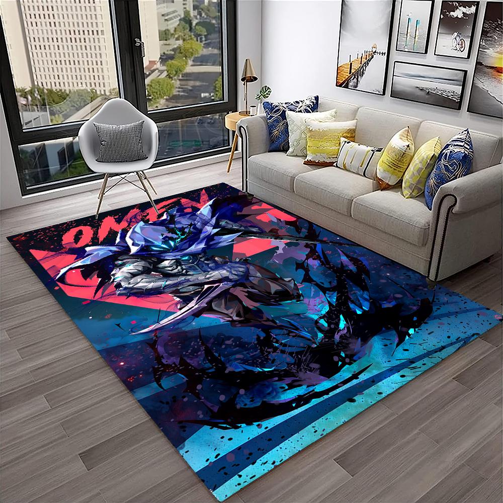 VALORANT Game Gamer Cartoon 3D Carpet Rug for Home Living Room Bedroom Sofa Doormat Decor,kids Play Area Rug Non-slip Floor Mat