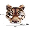 Halloween Half Face Cheetah Mask EVA Animal Costume Party Accessory for Carnival Cosplay Scarf Animal Cat Half Masks