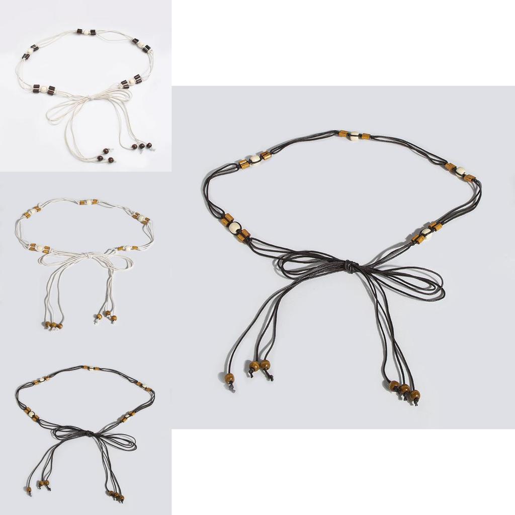 Bohemian Waist Rope Belt With Knotted Closure For Artisanal Ethnic Style Outfits