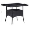 VidaXL Acacia Ensemble à Dîner de Jardin 5 pcs Salon de Jardin Mobilier de Salle à Manger d'Extérieur Arrière-cour Noir 3058324