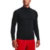 Under Armour Rush Series Solid High Collar Sports T-Shirt Men Tops Black 1366059-001
