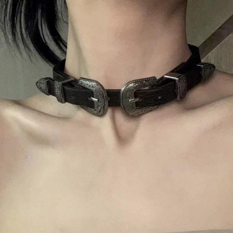 Punk Style Hip-Hop Choker Necklace for Men - High-End Clavicle Chain, Y2K Subculture Jewelry, Sweet & Cool Collar
