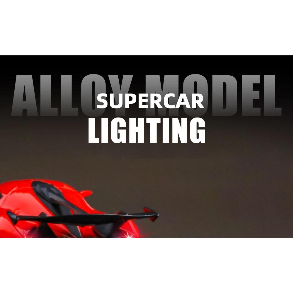 Modellino Auto Sportiva Apollo Intensa Emozione IE Scala 1/32 Metallo Pressofuso Veicoli Auto da Corsa Modellino Suono e Luci Giocattolo per Bambini Regalo