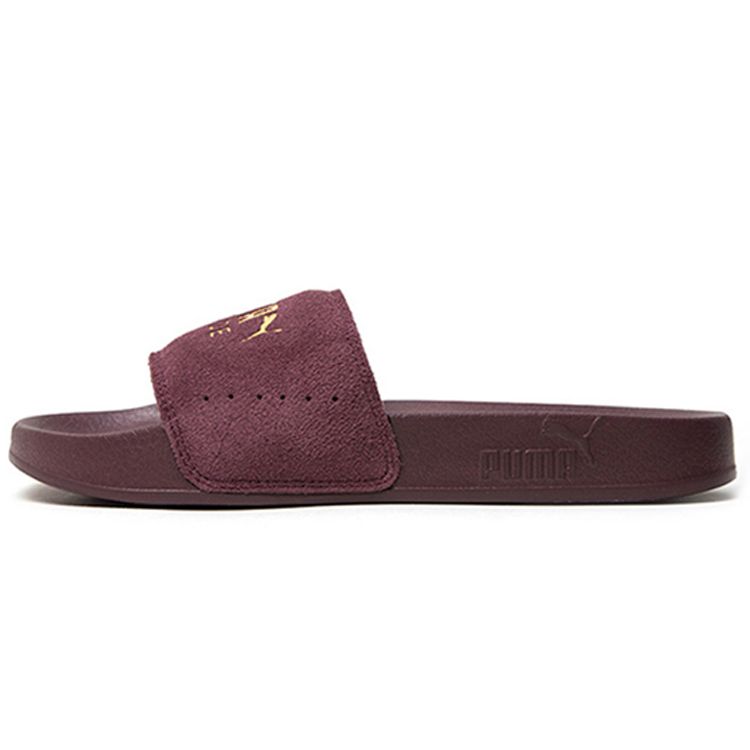 Puma Leadcat Suede Slide Vineyard Wine Puma Team Gold Unisex 365758-13 EU 35.5