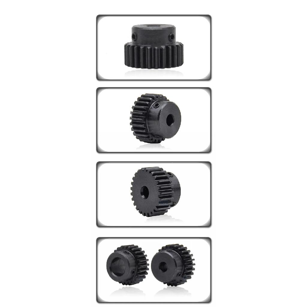 1Pcs 1Mod Spur Gear Metal Transmission Gear 4-15mm Bore 45# Steel 1M 15/16/17/18/20/24/25/30/35 Tooth Pinion Motor Convex Gear