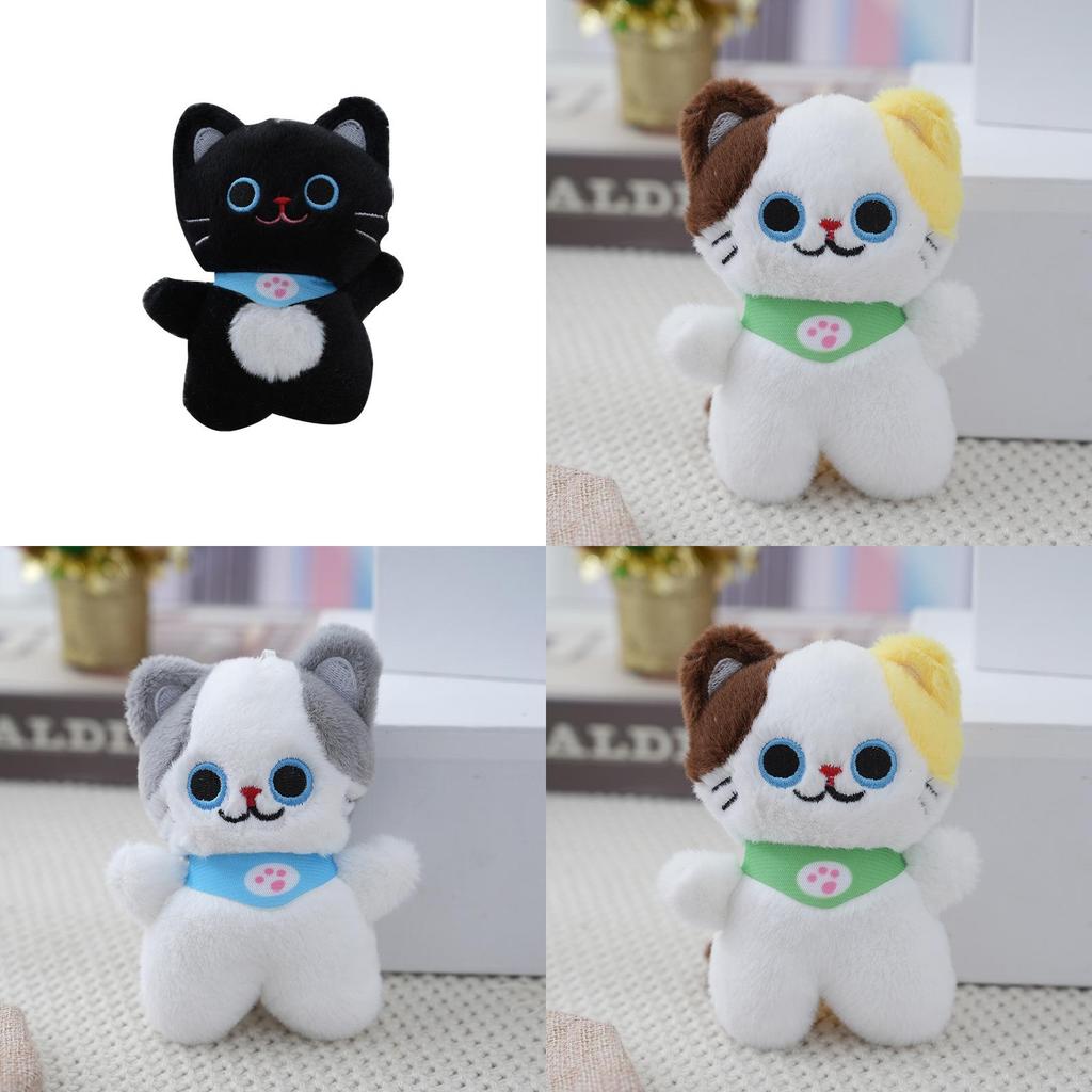 Lovable Mini Feline Plushie Cute Cat Keyring Adorable Kitten Soft Bag Accessory