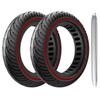 2pcs 8.5 Inch Electric Scooter Solid Rubber Tire with Mounting Tool Tire Lever Puncture-proof Solid