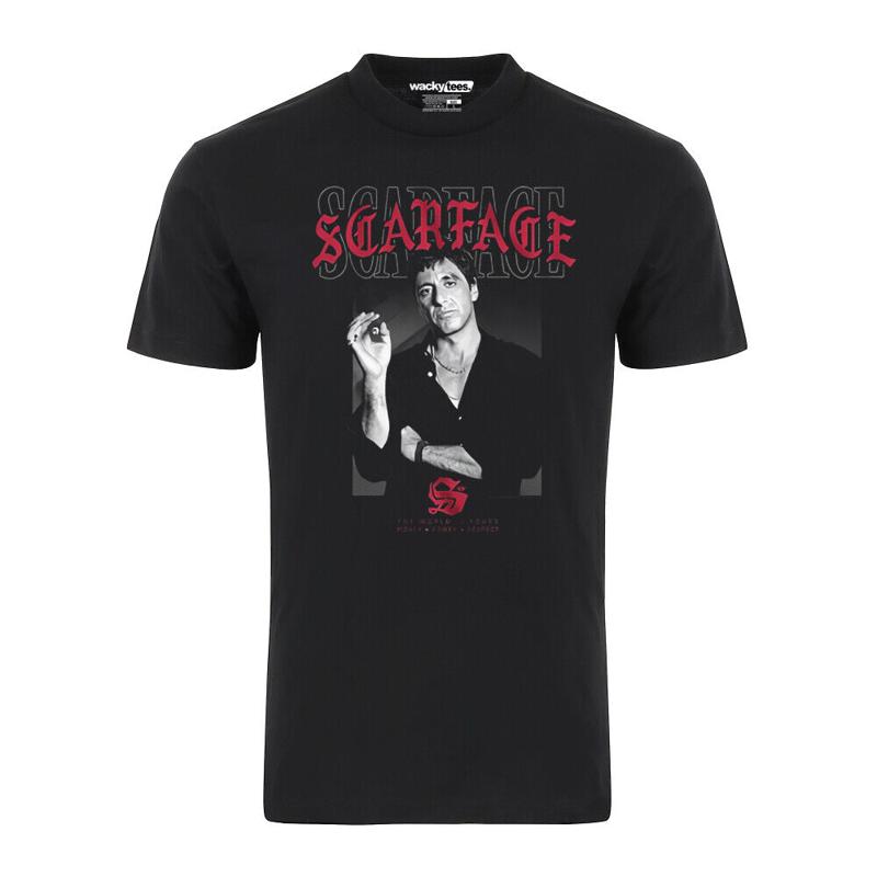 Scarface Tony Montana 80s Distressed World is Yours 10 Graphic Tee Shirt S разноцветный