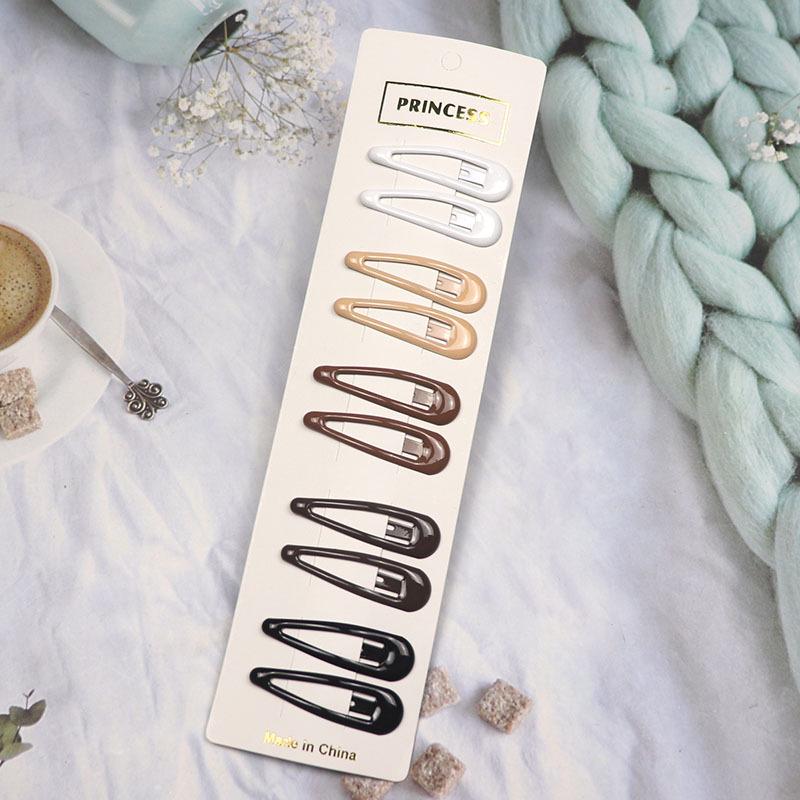 European and American Coffee Color Metal Bobby Pins Hair Clips Set