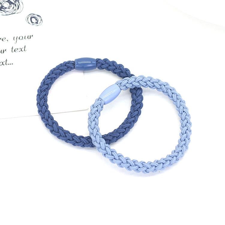 Korean Handmade Knitted Hair Scrunchies: High Elasticity, Braided Style Hair Ties.