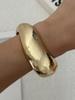 Boho Red Beige Acrylic Resin Chunky Bangles for Women Vintage Punk Enamel Metal Glossy Geometric Cuff Bangle Aesthetic Jewelry