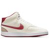 New Nike Court Vision Mid Top Sneakers White/Red DQ4977-161