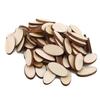 100 Pezzi Chips di Legno Naturale Ellittiche Artigianato Per Biglietti Fatti a Mano Tag con Motivo Fai da Te Decorazione per Scrapbooking Lavorazione del Legno
