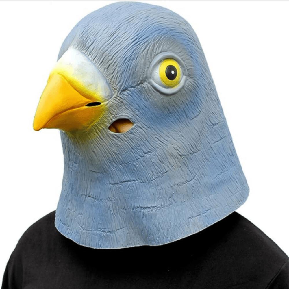 Pigeon Mask Halloween Funny Headgear Cute Animal Bird Party Ball Holiday Costume Full-Face Latex Prop Peace dove