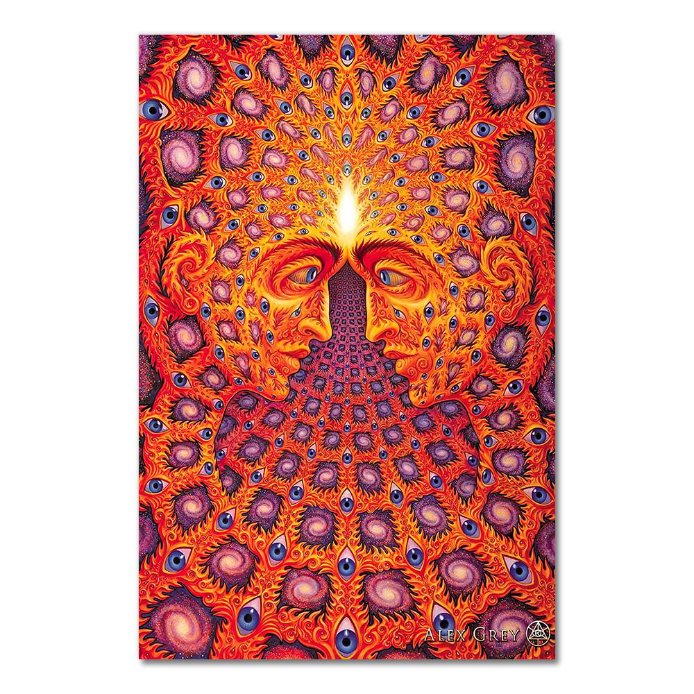 Alex Grey Psychedelic Trippy Tree Life Modular Pictures Modern Home Decoration Wall Art Canvas Prints Painting Bedroom Poster