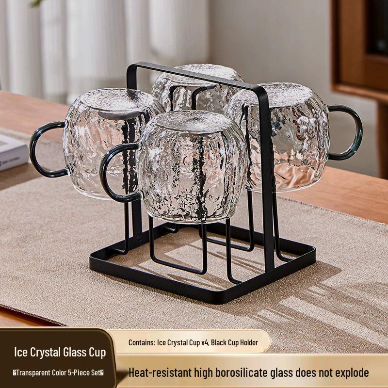 TXRMDX Elegant Glass Cup & Pitcher Set