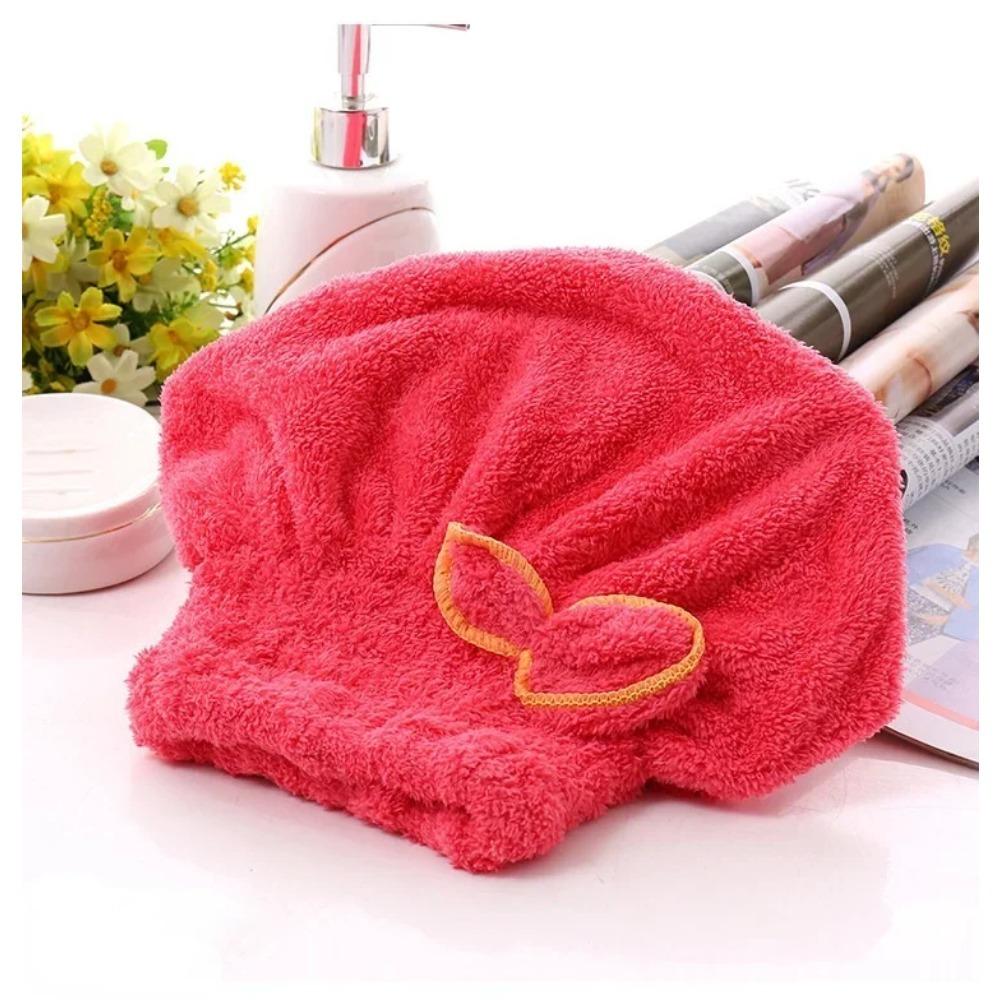 

1 шт. полотенце-бантик из микрофибры, быстросохнущее полотенце для ванной, банное полотенце для спа-салона, бант, шапочка для ванны, аксессуары для ванной комнаты красный