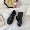 Woman Pumps Cute Low Heel Elegant Kawaii Black Loafers Shoes For Women Social Novelties Korean Style High Quality On Sale A
