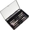 Little Sparrow 5 Double-Ended Eyeshadow Brushes with Mirror Box - Portable Makeup Tool Set