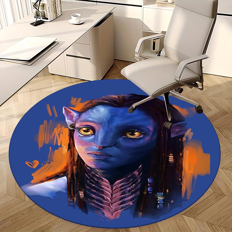Avatar Inspired Chair Mat Round Carpet for Home Decor, Office Use, and Gifts Suitable for Bedrooms, Living Roomss0192b