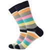 Striped multicolor street skateboarding funny socks for men and women