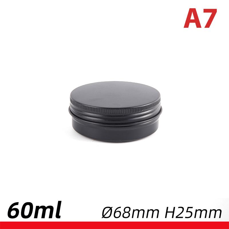 

Черная пустая круглая алюминиевая коробка, металлические жестяные банки, косметический крем, многоразовая банка Diy A7