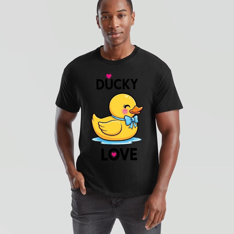 Ducky Love Rubber Duck Animals Mens T-shirt Womens Tee Graphic Tee 3XL
