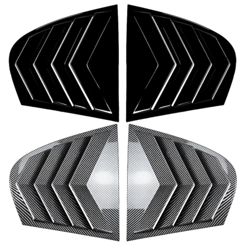 Pair Rear Side Window Trim Spoiler for BMW 5 Series E60 E61 2004 2006 2007 2008 2009 2010 Window Shutter Cover Louver Air Vents