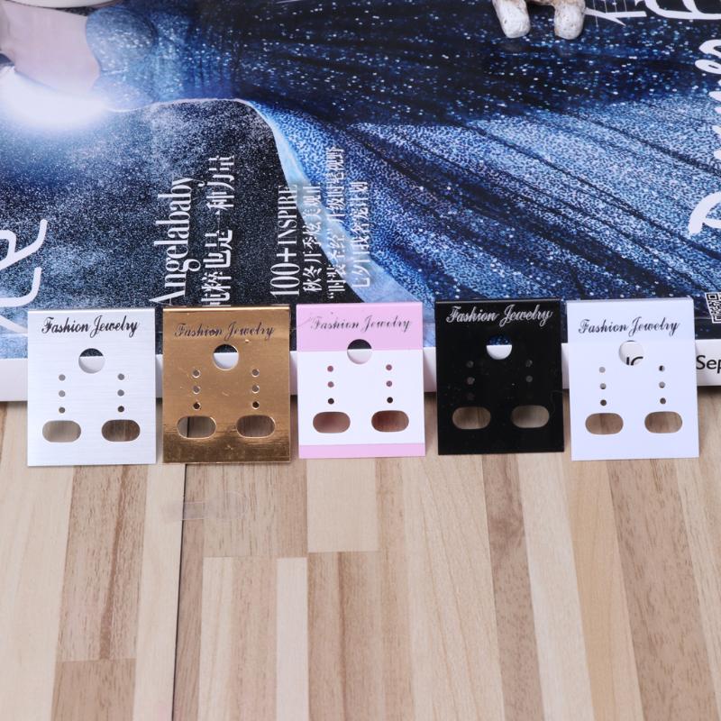 100Pcs Earring Cards Plastic Display Earring Card Holder for Jewelry Accessory