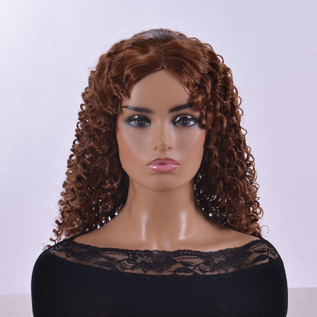 Long Curly Wig Afro Kinky Wigs For Women Synthetic Natural Brown Blonde Wigs Daily Cosplay Party Wig High Temperature Fiber Wigs