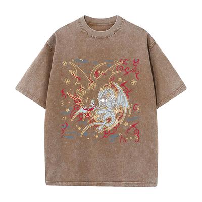 Anime Yu-Gi-Oh! T-shirt Summer Short Sleeve Cotton Tee Shirt Gothic Y2k Vintage Washed Oversized Tops Clothing