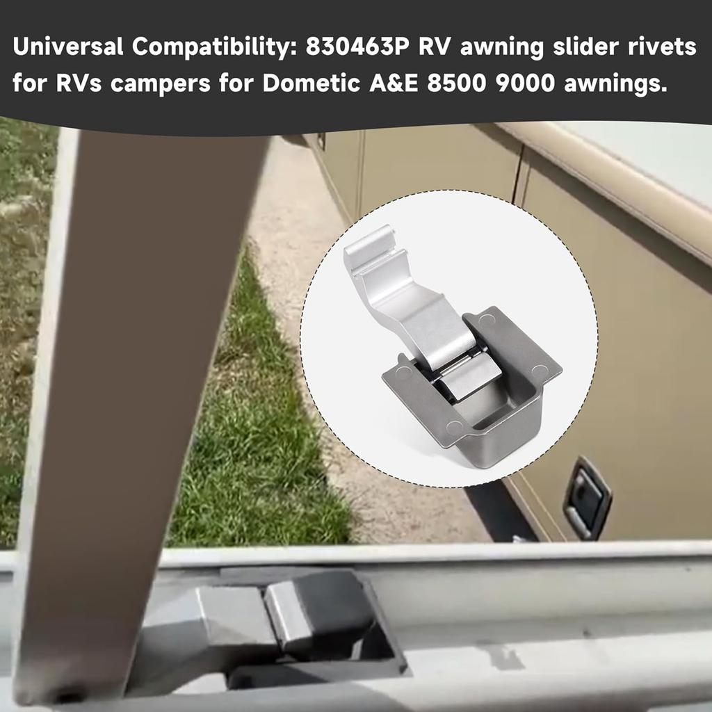 High Compatibility Awning Arm Rafter Rivet Slider Assembly for 9000 8500 830463P Campers Motorhomes Outdoor Adventures