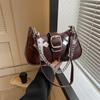Contrasting Color Underarm Crossbody Bag For Women'S New Female Shoulder Bag Casual Compact Square  Chain Shoulder Bag