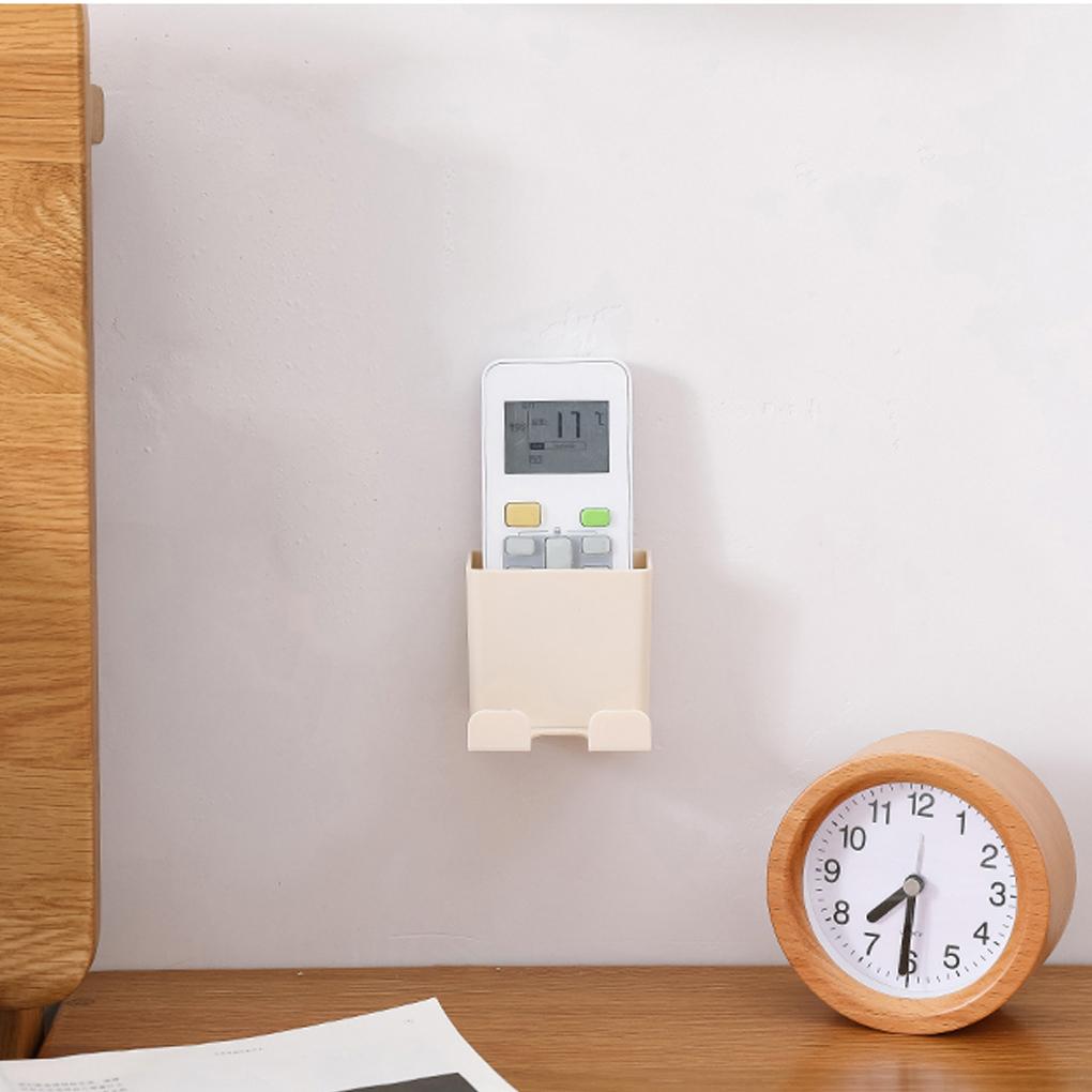 Wall Hanging Remote Controller Phone Bracket Storage Box No Hole Switch