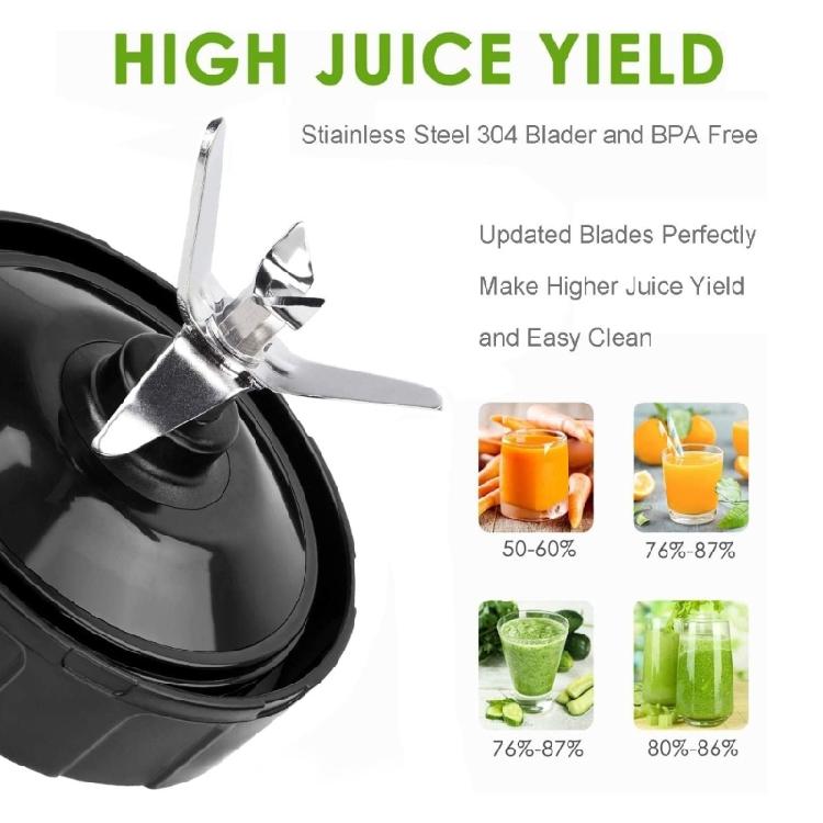 For BL480 BL482 BL642 BL682 NN102 7-Fins Male Blender Blade with Rubber Gasket