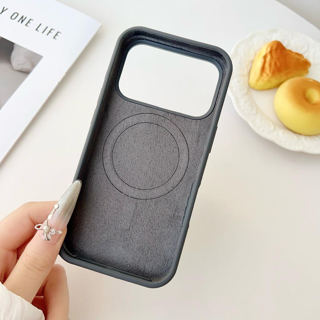 For iPhone 17 Pro Case Compatible with MagSafe Liquid Silicone Anti-Drop Phone Cover
