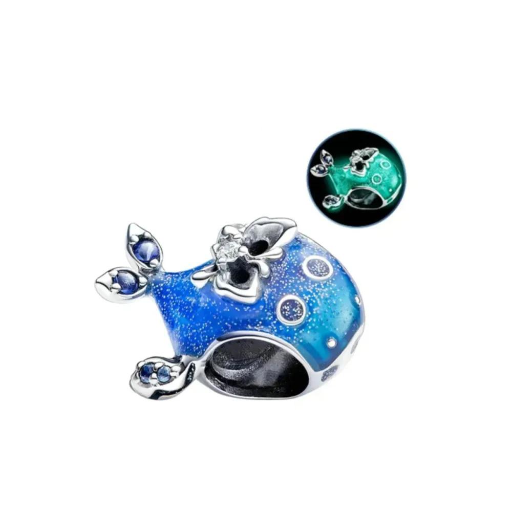 925 Silver Plated Turtle Fish Pendant Charm with Ship Star Bead for Pan Thin Bracelet Jewelry Gift