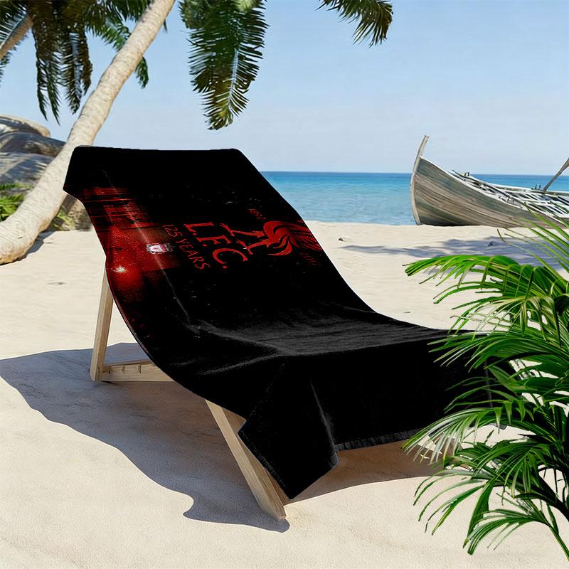 Liverpool Print Beach Towel, Large Soft Quick Dry Towel for Beach Camping Swimming