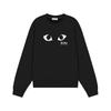 Relaxed Fit Cotton Sweatshirt With Heart Print Long Sleeve Crew Neck Fleece Lined Unisex Winter Casual Top