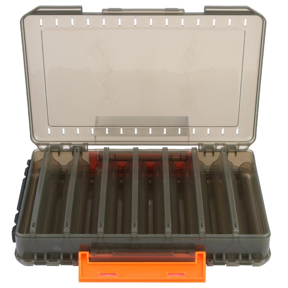 Plastic Double Layer Fishing Tackle Box Bait Lures Compartments Storage Case Fish Accessories