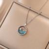 Fashionable Ocean Whale Crystal Pendant Necklace For Women New Trend Choker Clavicle Chain Jewelry Gift Party