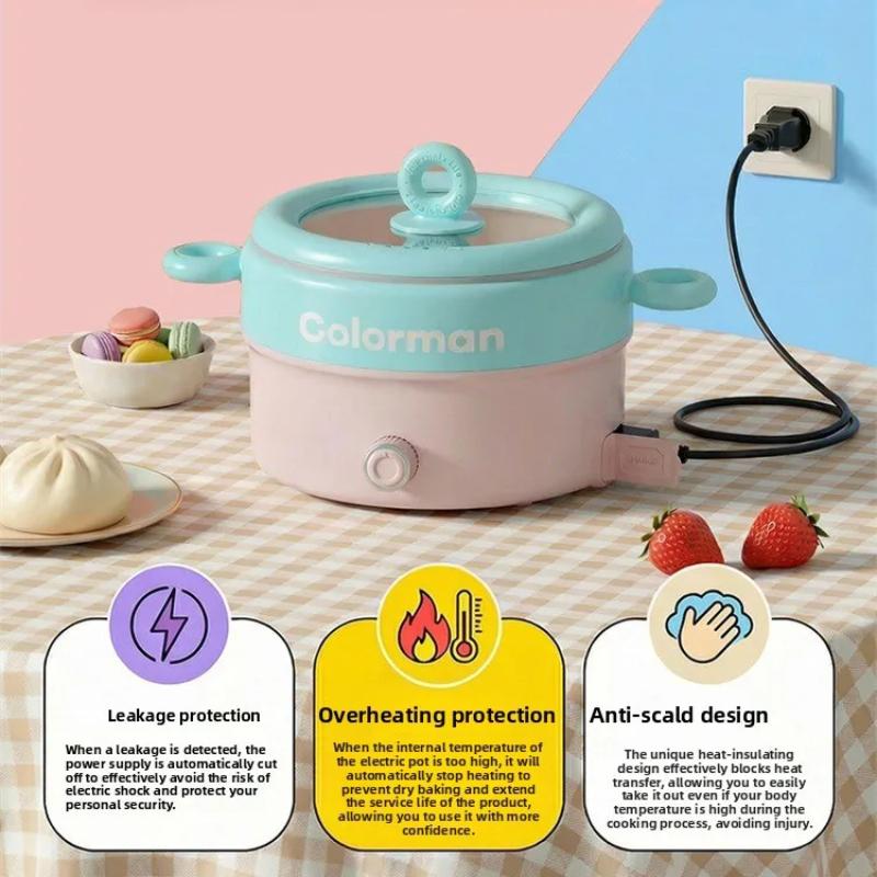All-In-One Electric Cooker Multifunctional Non Stick Electric Hot Pot With Steamer Rice Cooker Fryer Pan For Home And Dormitory