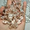 Faceted Clear Quartz Travel Beads with Through Hole for DIY Projects