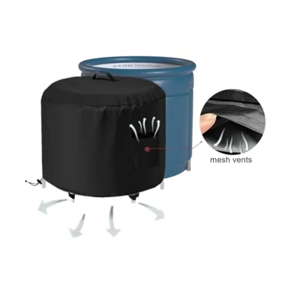 Portable Ice Bath Tub Cover Fit Most Portable Ice Bath Tubs 35*35*30inch 600D Oxford Dustproof For Cold Plunge Tub Protect Cover